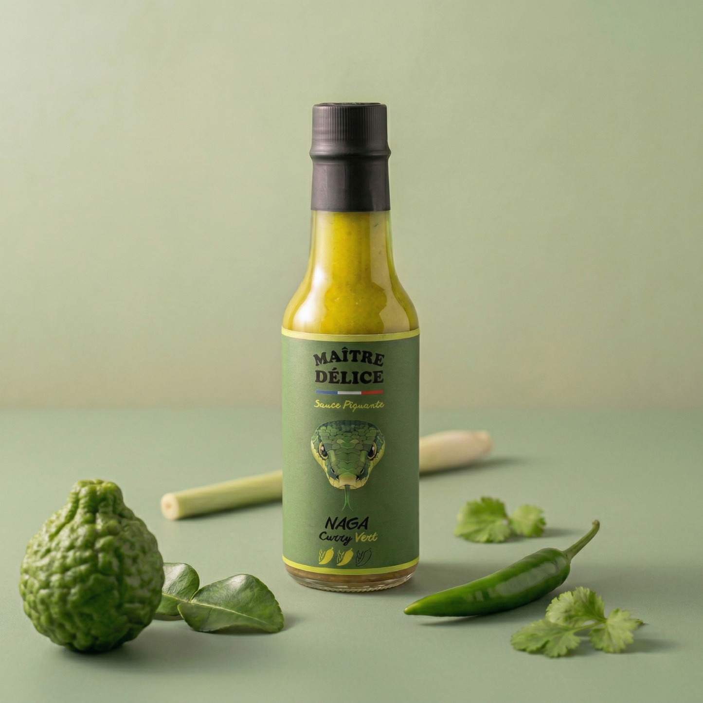 Sauce Piquante Curry Vert, Citronnelle & Combava (Naga)