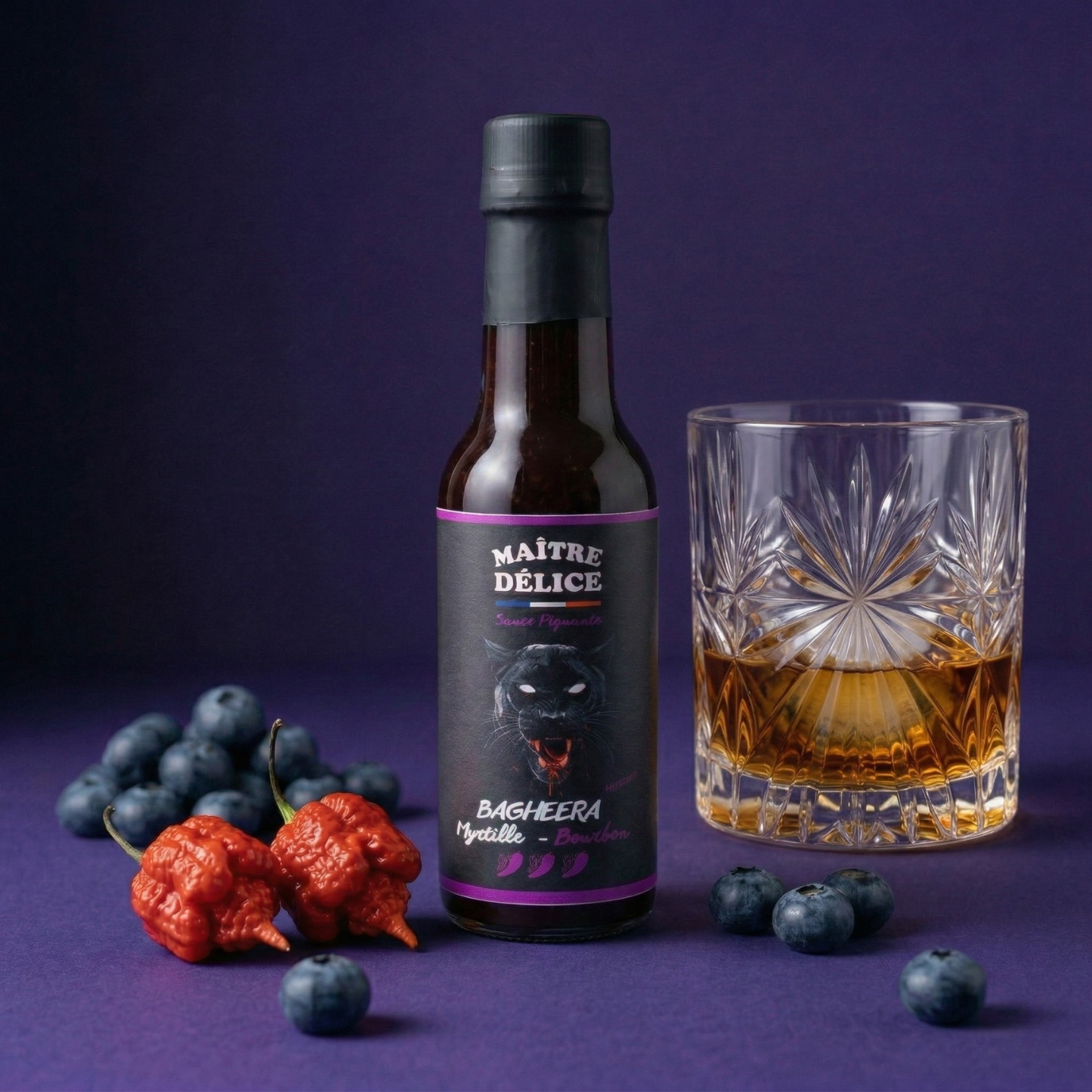 Sauce Bagheera Xtreme - Myrtille & Whisky
