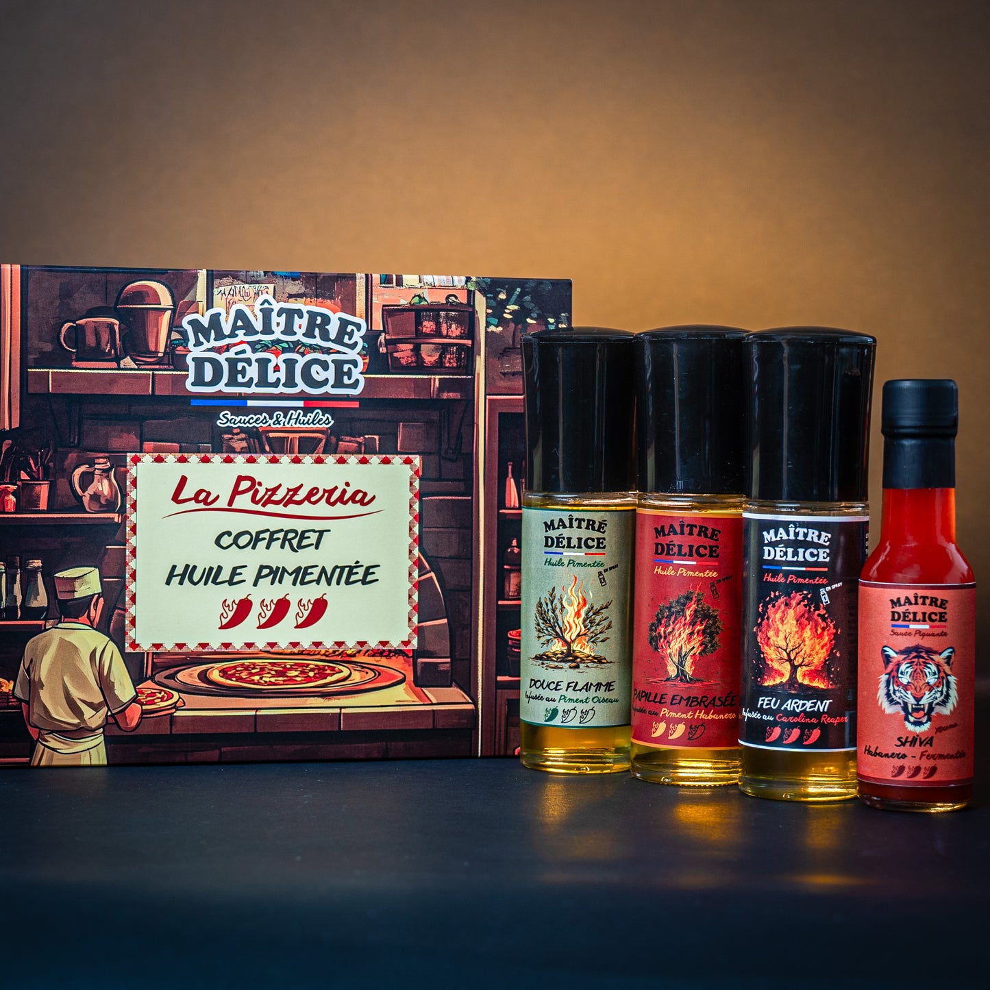 La Pizzeria - Coffret Huile Pimentée