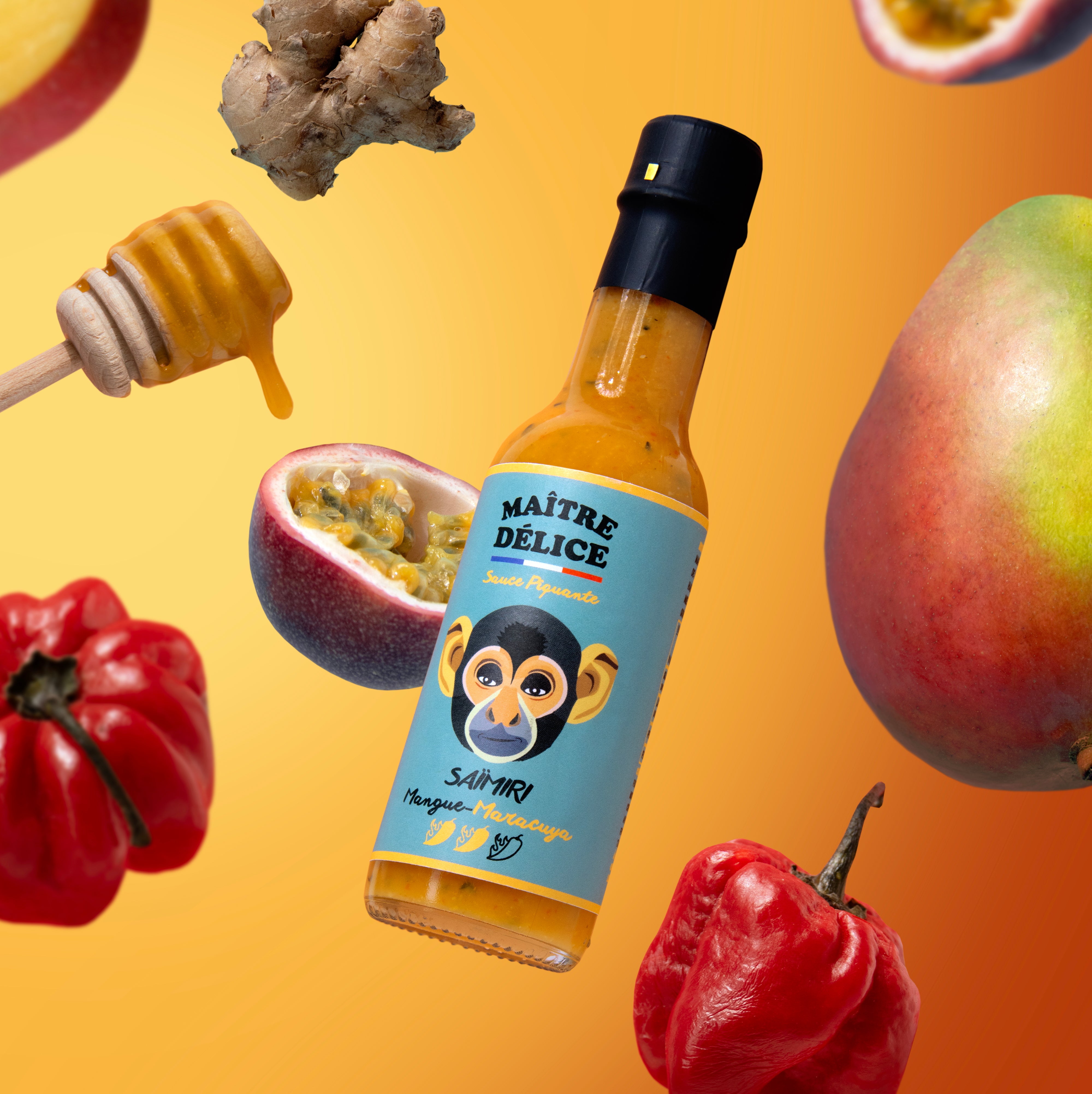 Sauce piquante à base de mangue et maracuya